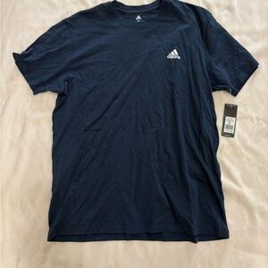 adidas Men’s Navy Crew Neck Logo Tee